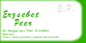 erzsebet peer business card