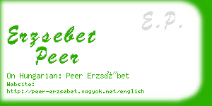 erzsebet peer business card